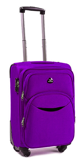 Валіза тканинна WINGS 1708 мала 55 см фіолетова 4 колеса Київ - фото 1