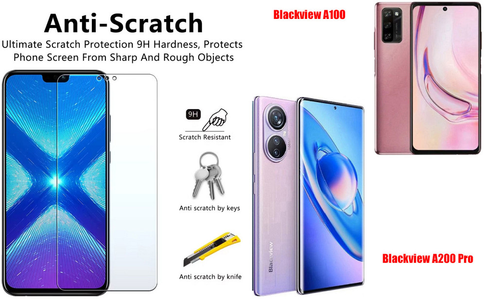 Защитное стекло NeoGlass для Blackview A100, A200 Pro – ультрапрозрачное и устойчивое Киев - изображение 1
