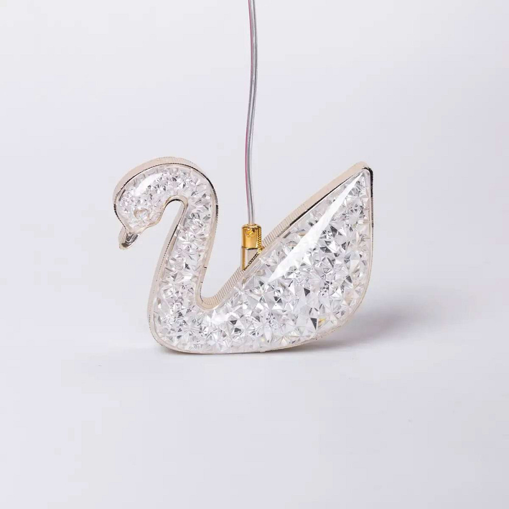 Garlando Гірлянда штора з фігурками Сваровскі 3 метри 6 ламп тепле жовте світло 6L3MSWA Коломия - фото 4