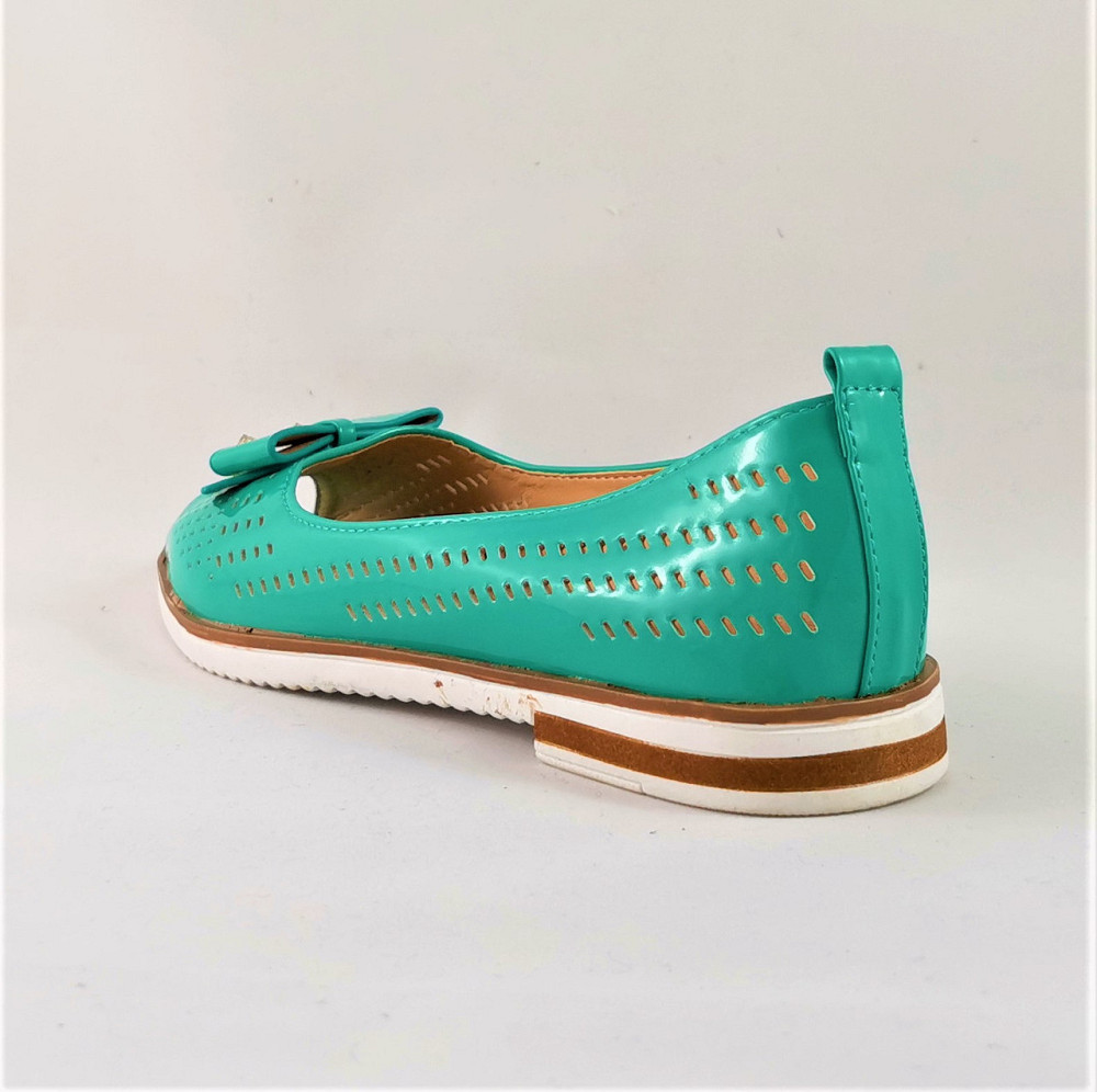 . Жіночі Балетки Літні Бірюзові Мокасини Туфлі (розміри: 38) — 11 Дніпро - фото 5