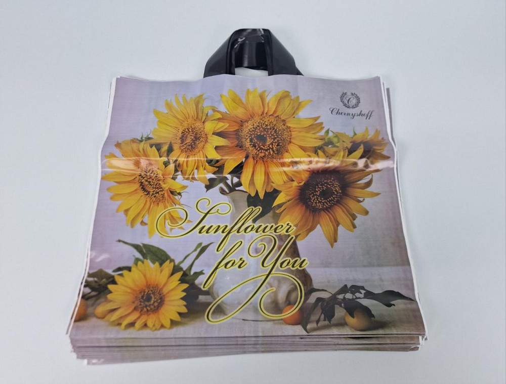 Пакет із петльовою ручкою (38 *34) "Подсонухи у вазі" Репанпако (25 шт.) Харків - фото 1
