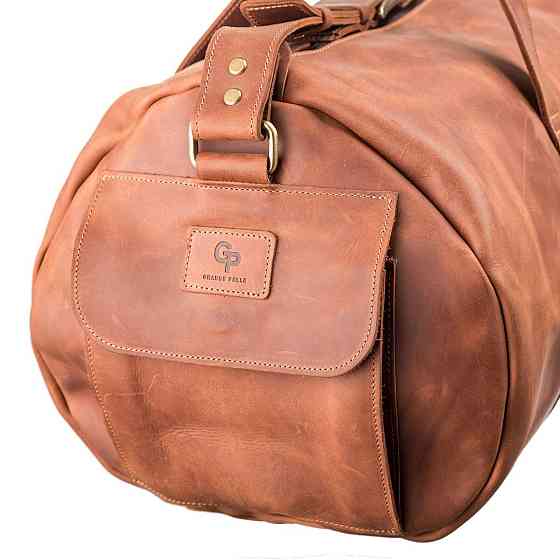 Сумка дорожная винтажная кожа Коричневая (GRANDE PELLE) Киев