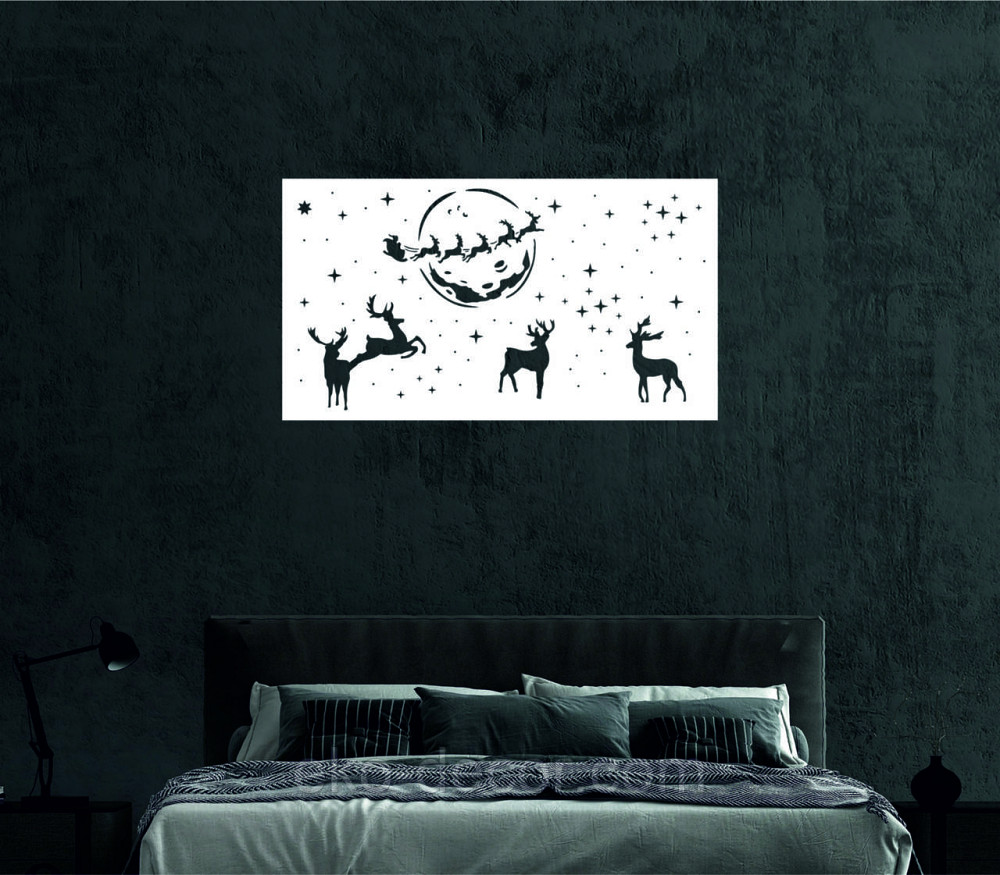 Декоративное настенное Панно «Новый год» Декор на стену 110*61 см, Белый Киев - изображение 3