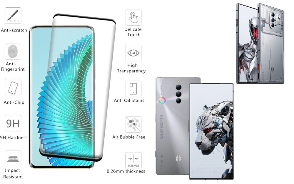 Захисне скло HyperGlass Pro для nubia Red Magic 8 Pro+, Red Magic 8S Pro+ – максимальна чутливість та захист Київ - фото 2