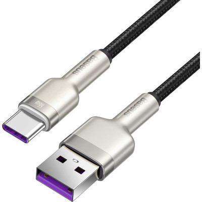 Дата кабель USB 2.0 AM to USB-C 1.0m Cafule Metal 66W black Baseus (CAKF000101) Вінниця - фото 8