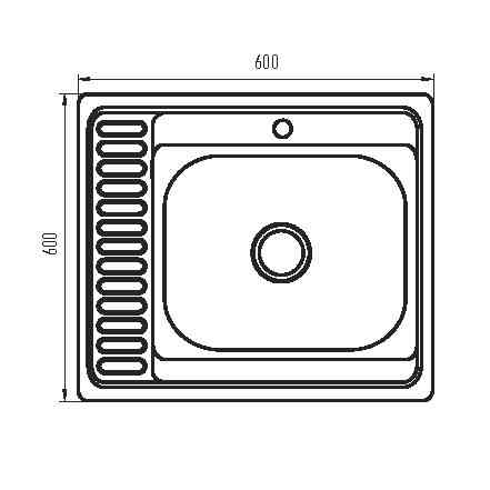 Майка кухонна Zerix Z6060R-08-180E (Satin) (ZS0590) Київ