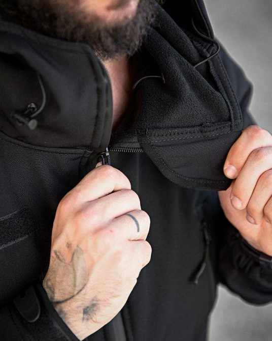 Тактична куртка softshell masad чорна Одеса - фото 9