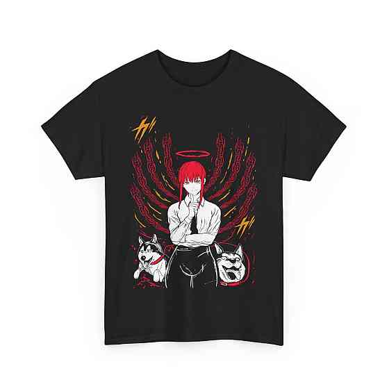 Футболка для мальчика аниме Человек-бензопила оверсайз (рост от 165 до 180 ) Черний AnimeJ0527m Днепр