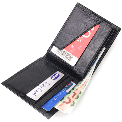 Гаманець Canpellini З натуральної шкіри Чорний (21587) Вінниця - фото 9