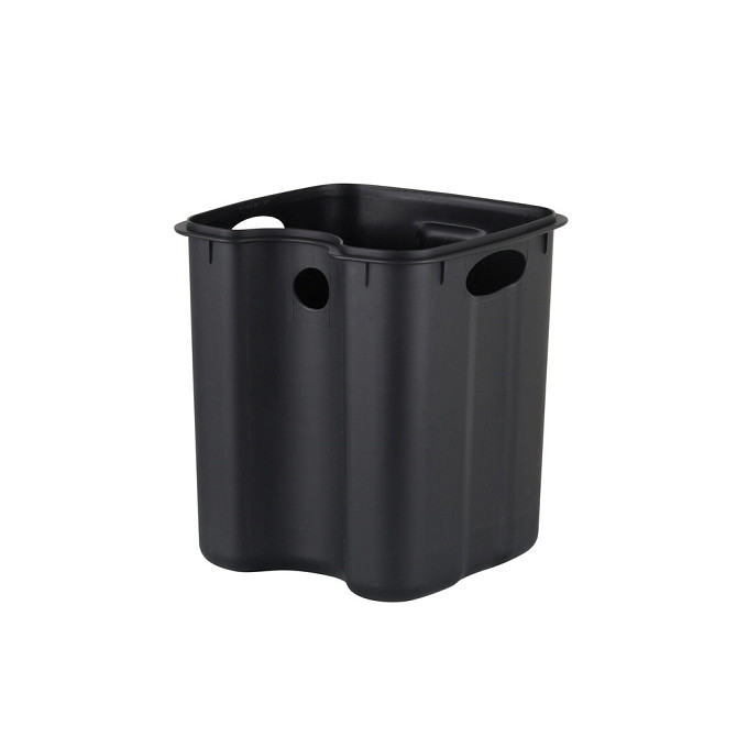 Мусорное ведро с плавным закрытием квадратное Zerix Kubix-TC0106 Black 6 л цвет черный нерж. сталь (ZX5890) Черновцы - изображение 4