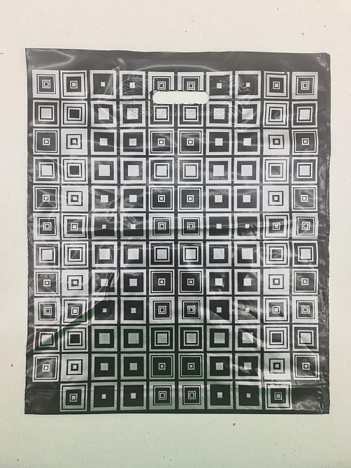 Пакет із прорізною ручкою (40*48)"Elite" Квадрати "Леомі (50 шт.) Харків - фото 3