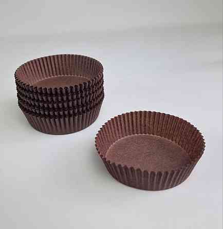 Тартолітка для кексів 10А кругла коричнева D80 H25 (100 шт.) (1 уп.) Харків