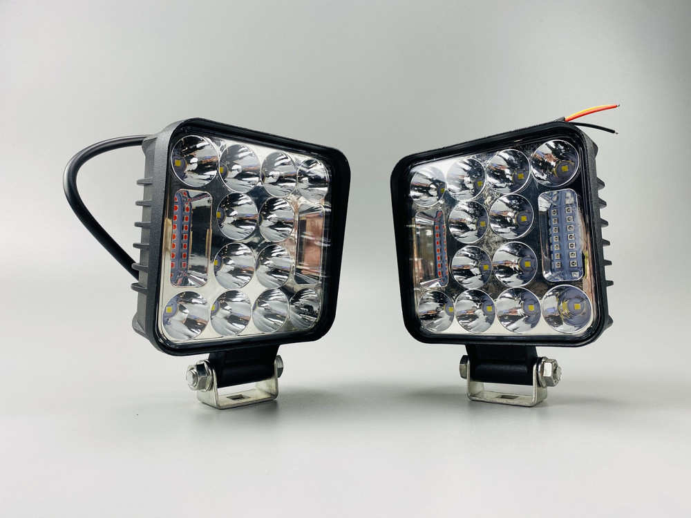 Фара LED квадратна квадратна стробоскоп, Світлодіодна робоча фара 78W 6000K (26 діодів) Мукачево - фото 6