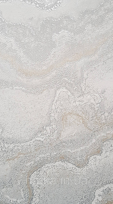 Шпалери вінілові на флізеліні AS creation Della Natura 1.06Х10 абстракція хвилі сріблясті сірі із золотом Київ - фото 3