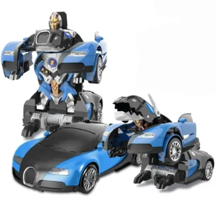 Машинка Трансформер Bugatti Size 18 см Robot Car синяя с пультом Коломыя