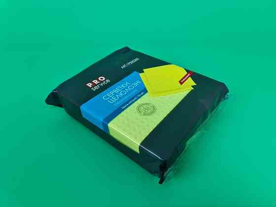 Губчатая влагопоглощающая салфетка из натуральной целлюлозы 10шт (16*16) PRO (1 пачка) Харків