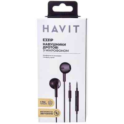 Навушники Havit HV-E331P Black (HV-E331P) Вінниця