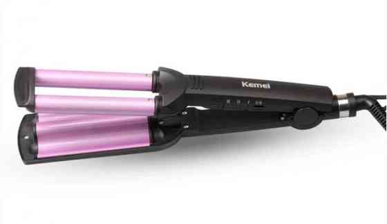 Потрійна плойка Kemei Km-2022 Щипці Київ