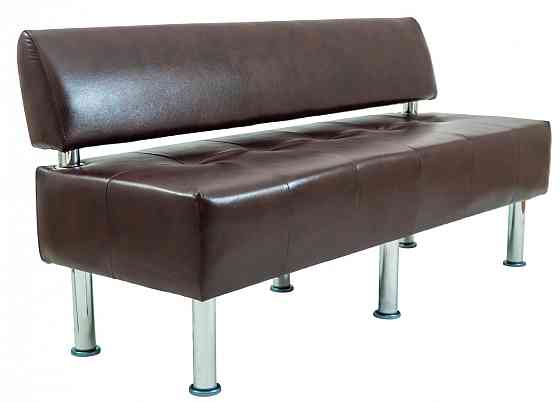 Диван Titan Office двойка со спинкой 1550х650х750 Темно-коричневый Киев