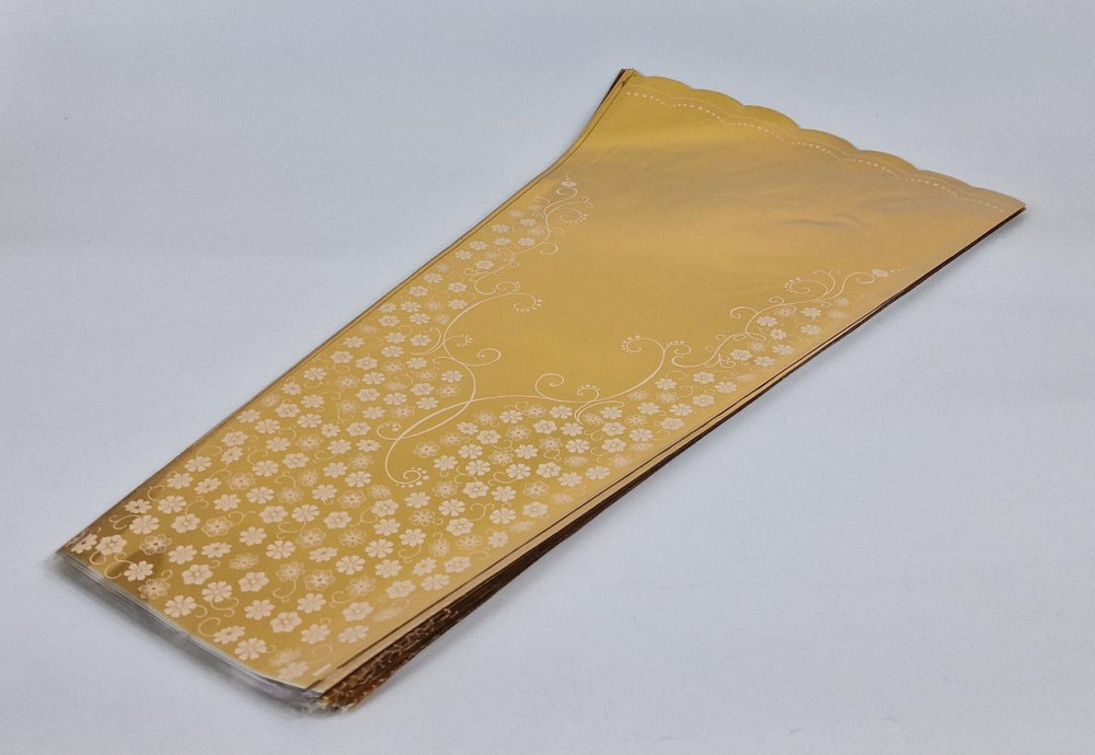 Конусне паковання під квіти h80/18низ/42верх метал золото (100 шт.) візерунок146 (5) (100 шт) Харків - фото 1