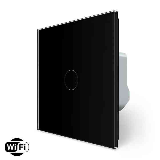 LIVOLO Розумний сенсорний Wi-Fi вимикач 1 сенсор LIVOLO чорний матове скло Коломыя