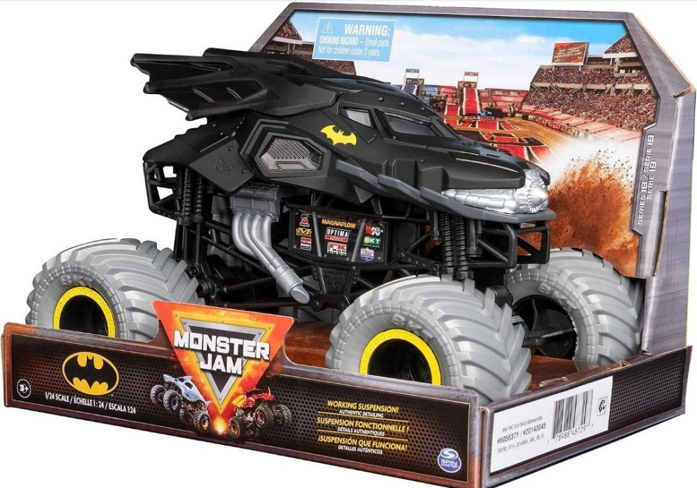 Монстр-траки Monster Jam 1:24 Оригинал Бэтмобиль, Дракон, Мегалодон. Харьков - изображение 5