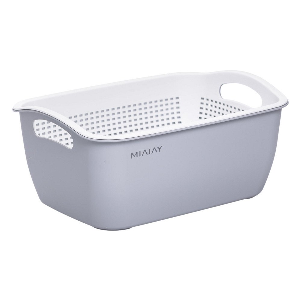 Кошик-друшлак 2 в 1 для миття овочів, фруктів і зелені 32×23×13 (см) Білий HP-45-5W Коломия - фото 3