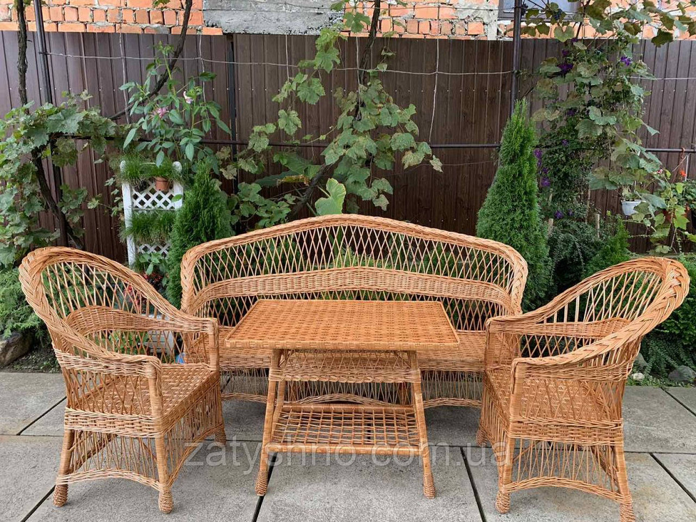 Набор плетеной мебели с большим  диваном Киев - изображение 1