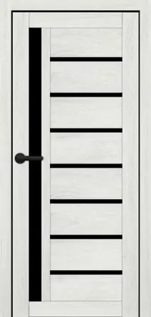 Дверь межкомнатная Порталино PL-01 Санома платинум BLK Киев