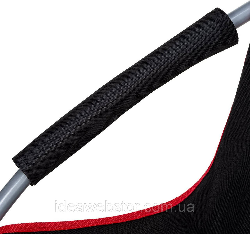 Пляжне крісло шезлонг Outtec Easy Go складане чорно-червоний Київ - фото 9