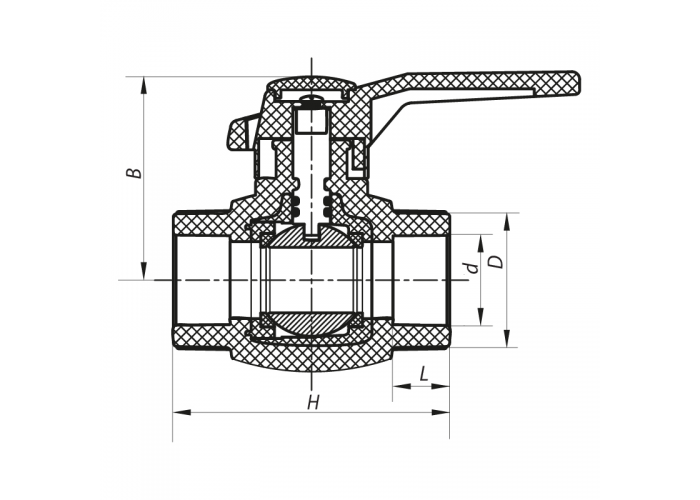 PPR Кран шаровой для горячей воды (ручка) 32 KOER Харьков - изображение 3