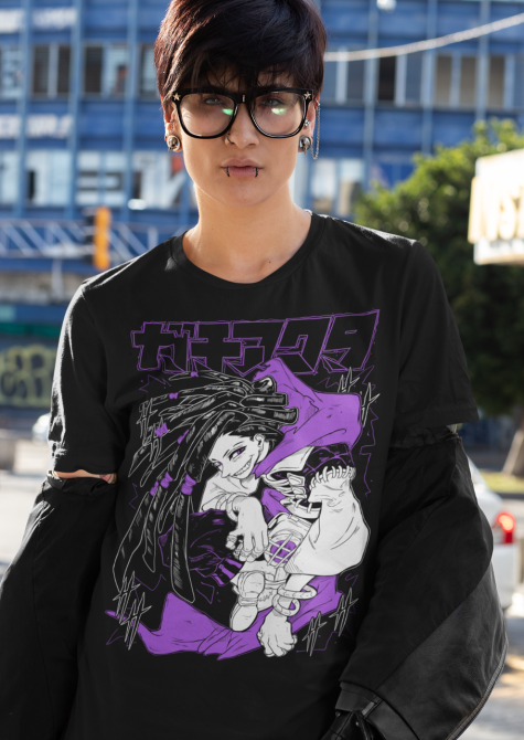 Футболка з аніме принтом Гакхіакута Томе Джапанесе Танкобон оверсайз (S/M/L) Чорний AnimeJ0588 Дніпро - фото 2