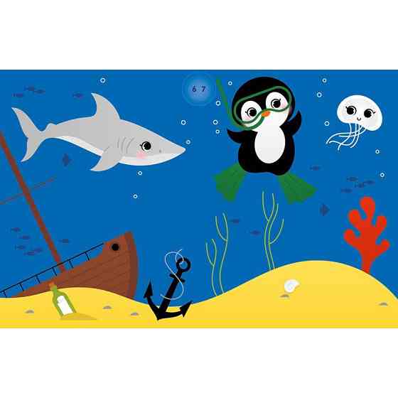 Набір для творчості "Аплікації наліпками Море" 1655011, 25 великих наліпок Вінниця