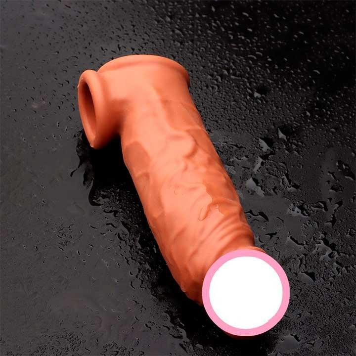 Насадка на пеніс із фіксацією мошонки "Toyfa XLover" - Тілесний Вінниця - фото 11