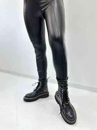 Утеплені трендові шкіряні легінси на флісі Style Київ