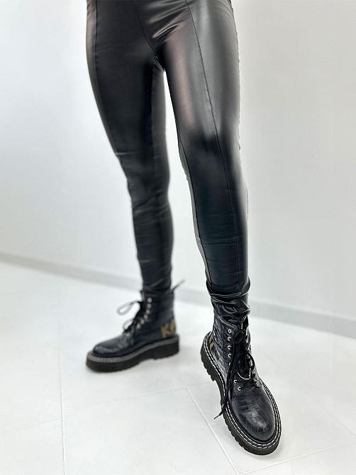 Утепленные трендовые кожаные легинсы на флисе Style Киев - изображение 4