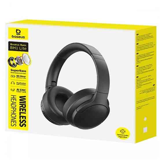 Бездротові накладні навушники Baseus Bass BH1 Lite Wireless Headphones Cosmic Black Одеса
