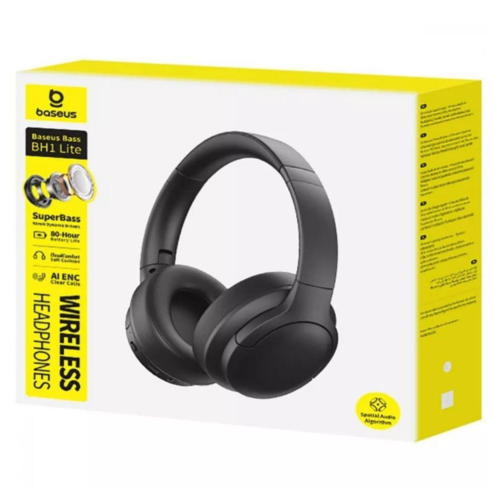 Бездротові накладні навушники Baseus Bass BH1 Lite Wireless Headphones Cosmic Black Одеса - фото 2