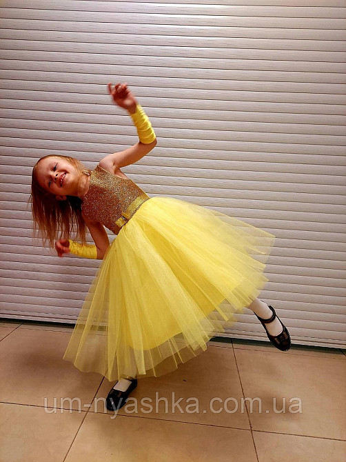 Малинове нарядне плаття на дівчинку Дитячі нарядні сукні з блискітками Кривий Ріг - фото 4