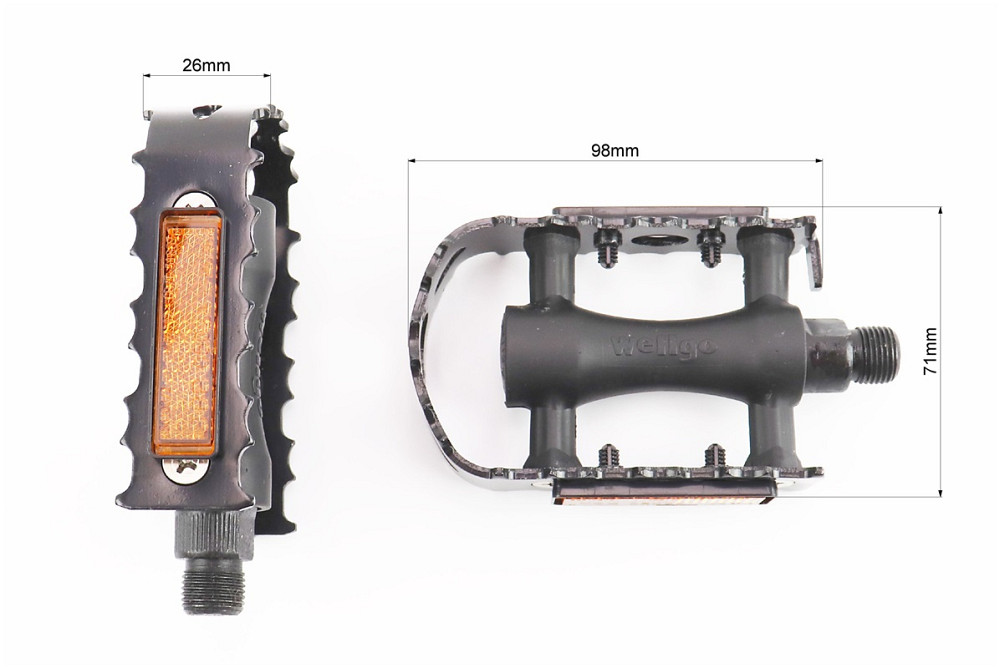 Педалі MTB 9/16" (103x63x28mm) пластико-алюмінієві, чорні LU-C3 Київ - фото 2