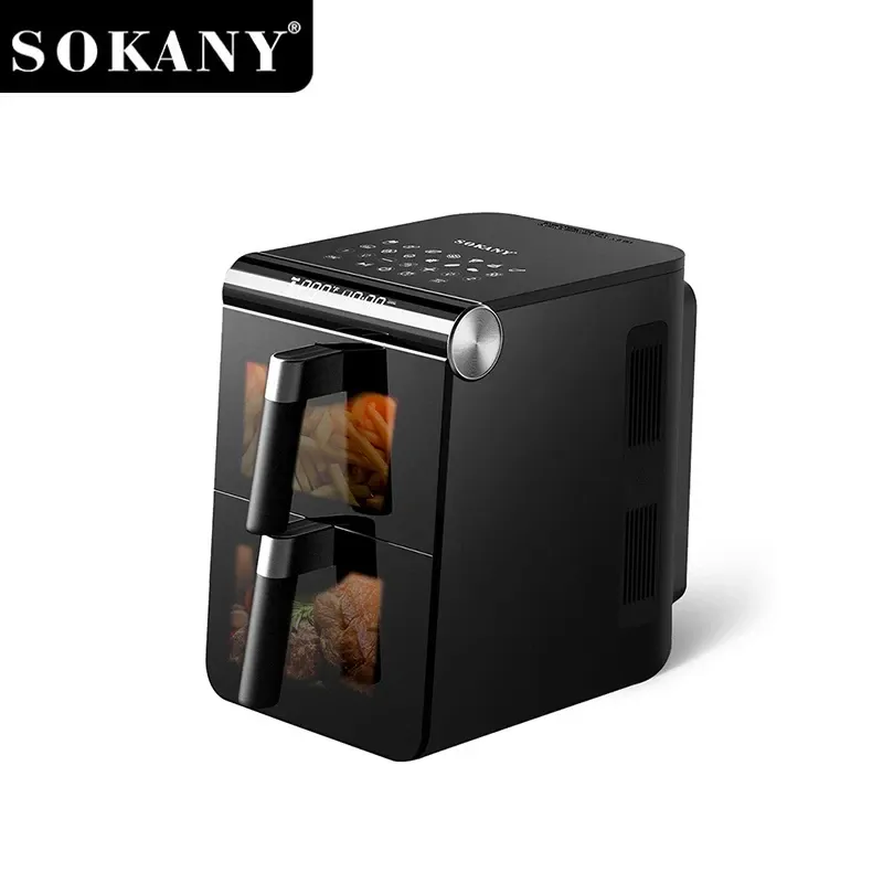 Цифрова фритюрниця Sokany SK-10084, 5,5+5,5 л, 1700 Вт, температурний діапазон 50–200°C Одеса - фото 2