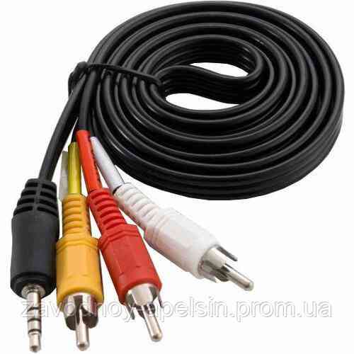 ТВ TV\AV кабель 3,5мм - 3 RCA 1,5м Одесса