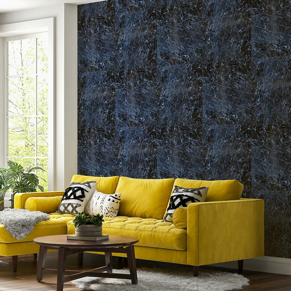 Декоративна ПВХ плита 600х600х3мм Чорний мармур (S) SW-00001625 Київ - фото 6