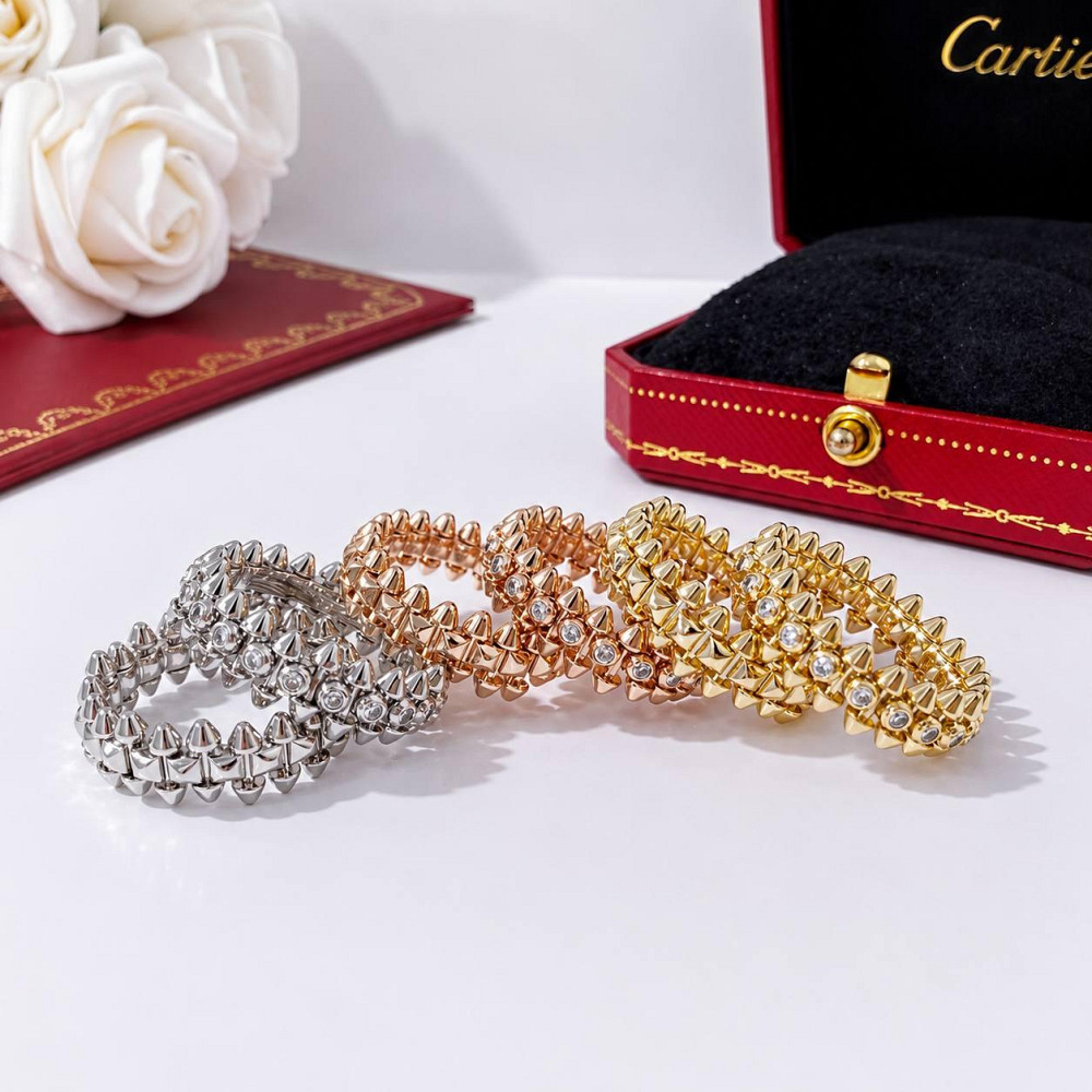 Кільце Cartier Juste un Clou ("зубчики") — покриття біле, лимонне або рожеве золото / з цирконієм або без Одеса - фото 9
