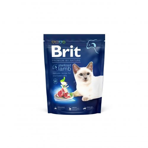 Корм сухий Brit Premium by Nature Cat Sterilized Lamb для стерилізованих котів з ягням 300 г Київ - фото 1