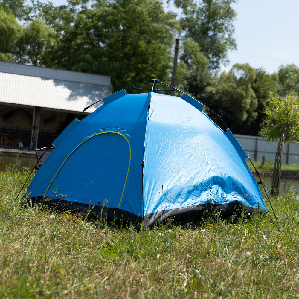 Намет кемпінговий 2 на 2 метри автоматичний для риболовлі походу туристичний LU-019BL Блакитний Київ - фото 4