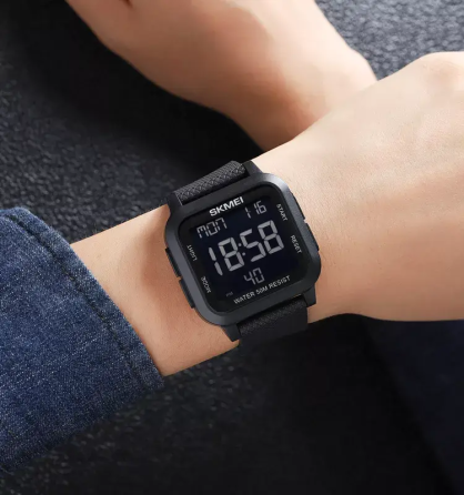 Чоловічий наручний годинник Skmei 1894 (Чорний з чорним циферблатом) Київ