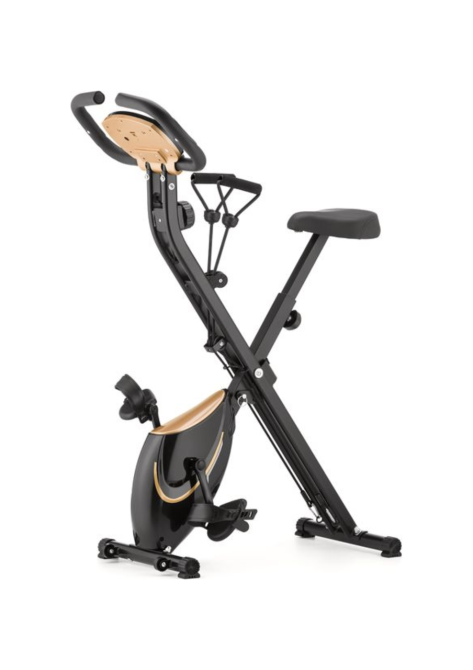 Велотренажер Gymtek FX600 магнітний складний з еспандерами золотий Київ - фото 3