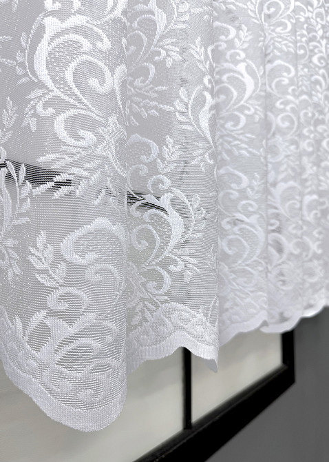 Короткая тюль, высотой 1,2м, жаккард цвет белый 871т Киев - изображение 7