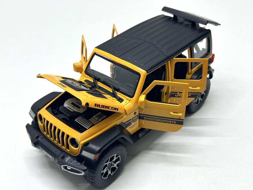 Машина Автосвіт Jeep vlanger інерційна відчиняються двері капот багажник 21см Жовта (AP-1979) Чернигов - изображение 6